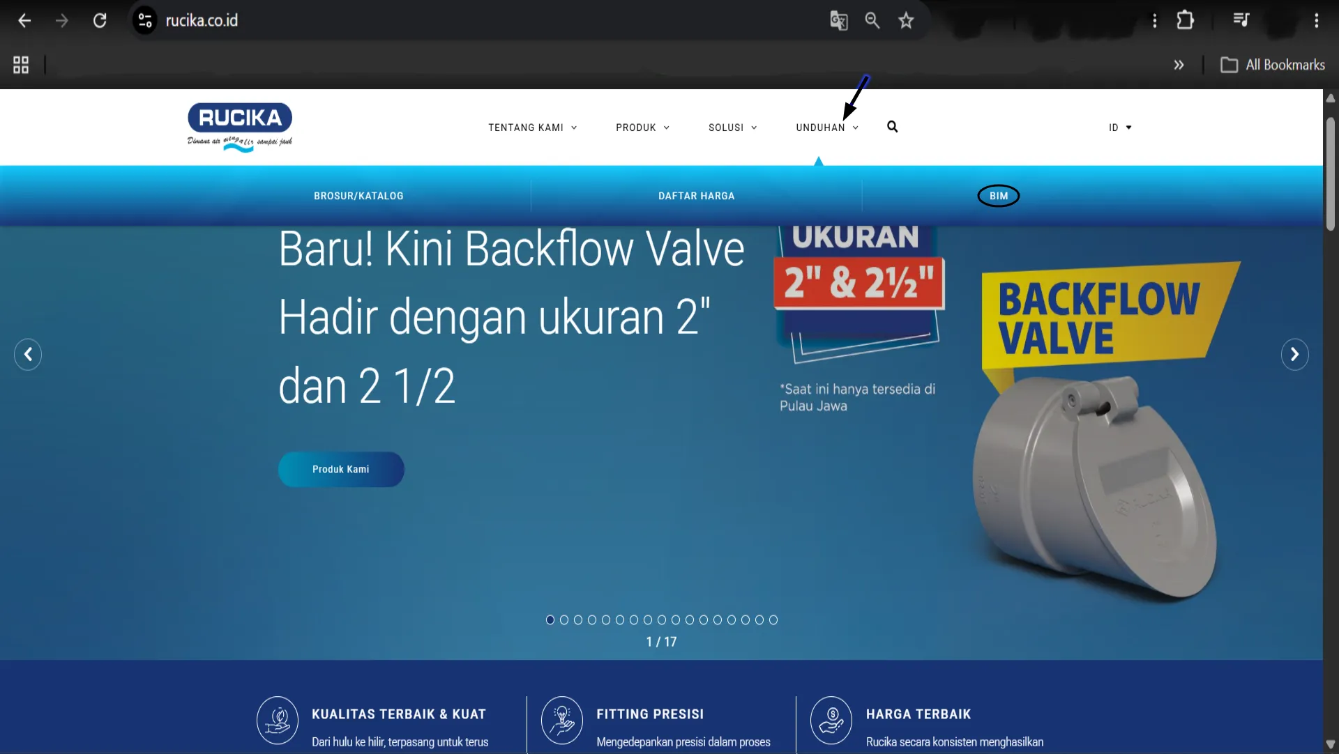 Cara masuk ke halaman Rucika BIM Library