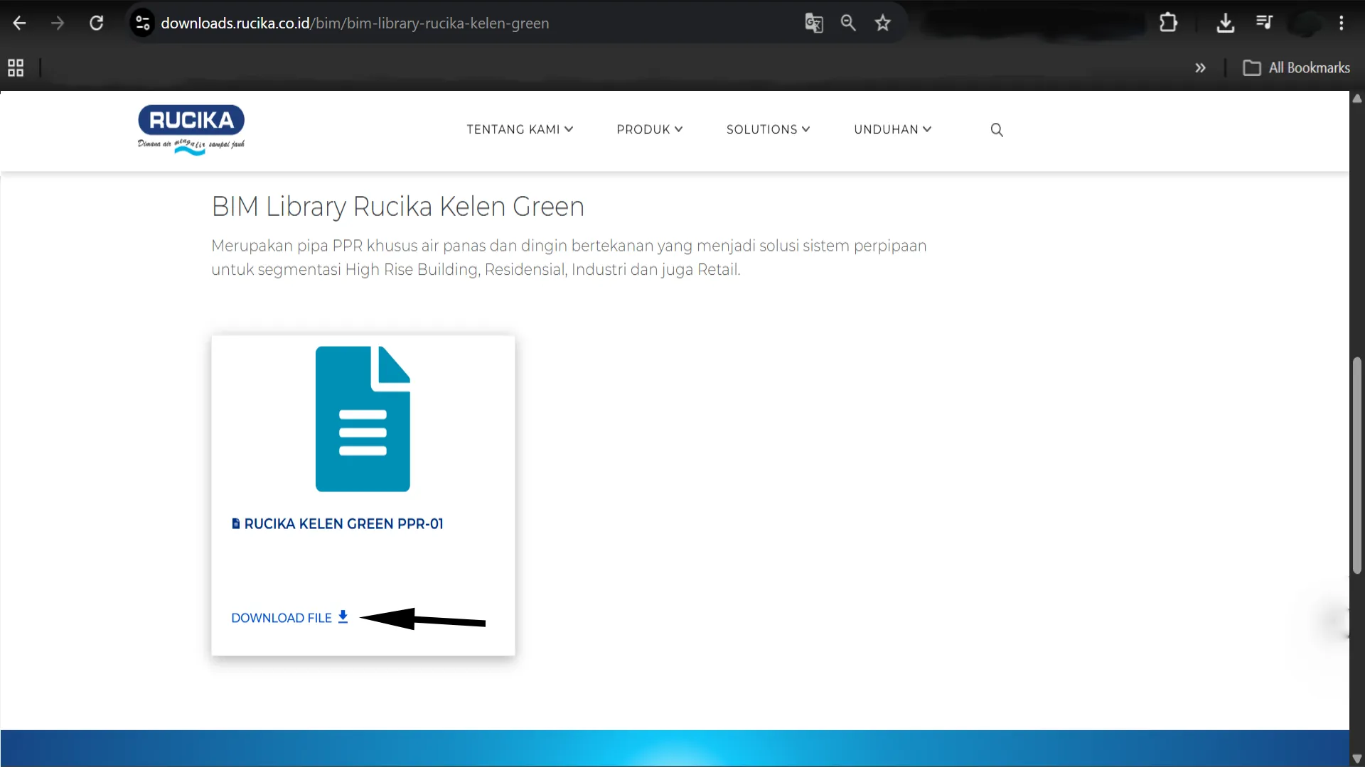 Klik download file untuk mengunduh Rucika BIM Library