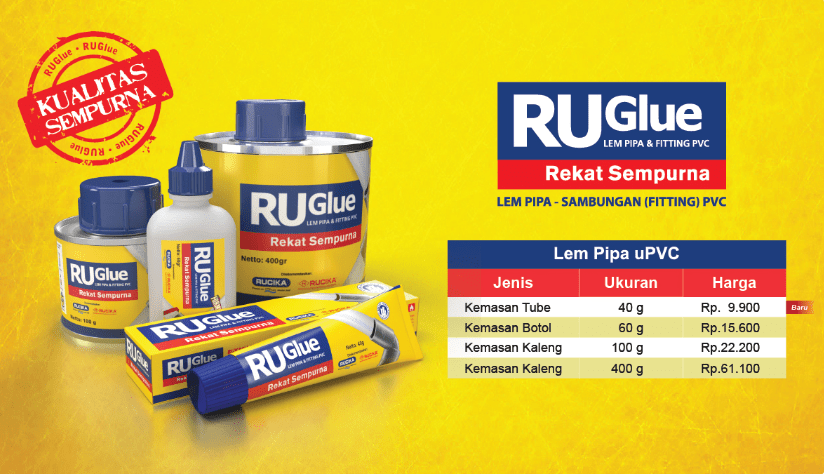 RUGlue Lem Pipa uPVC harga terbaru