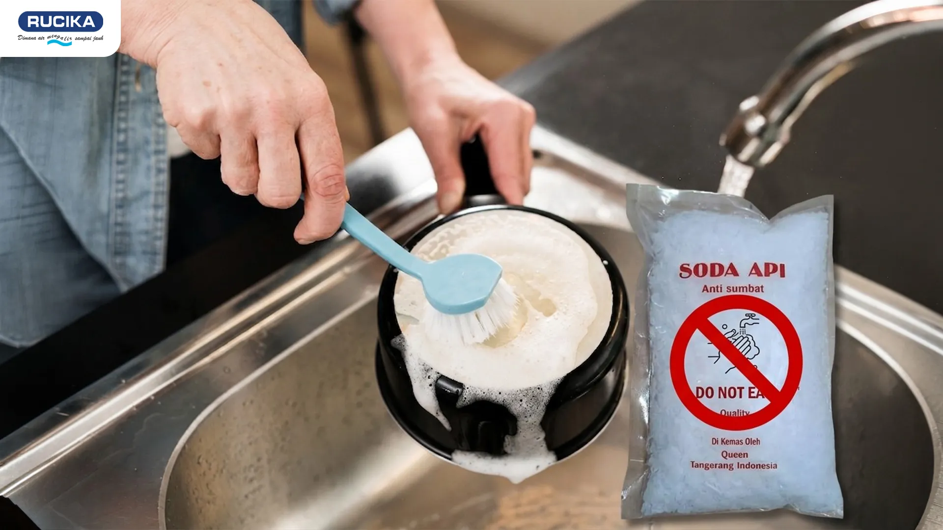 Jangan gunakan soda api untuk pipa mampet