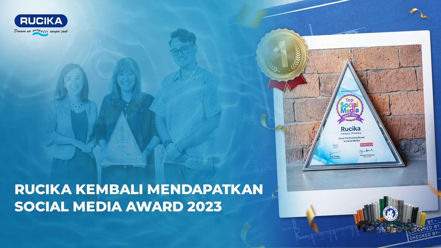 Rucika Kembali Mendapatkan Penghargaan Top Social Media Award 2023