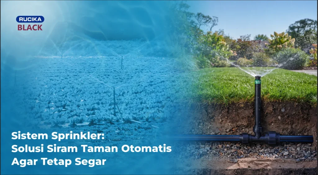 Gambar banner artikel untuk sistem sprinkler taman