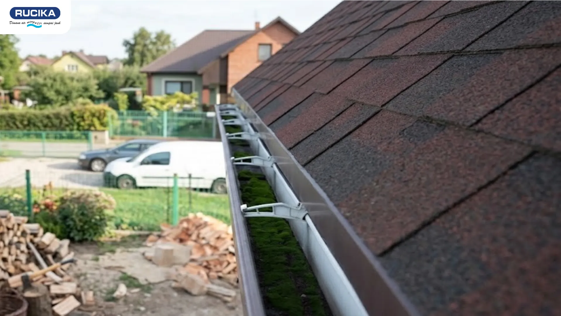 Gambar talang air pvc yang kotor